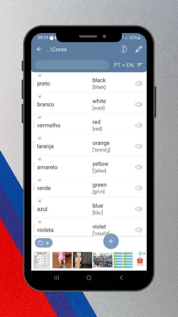 aplicativos para aprender inglês - flashcards