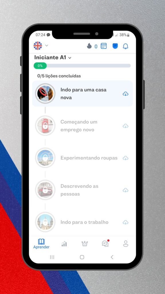 aplicativos para aprender inglês: busuu